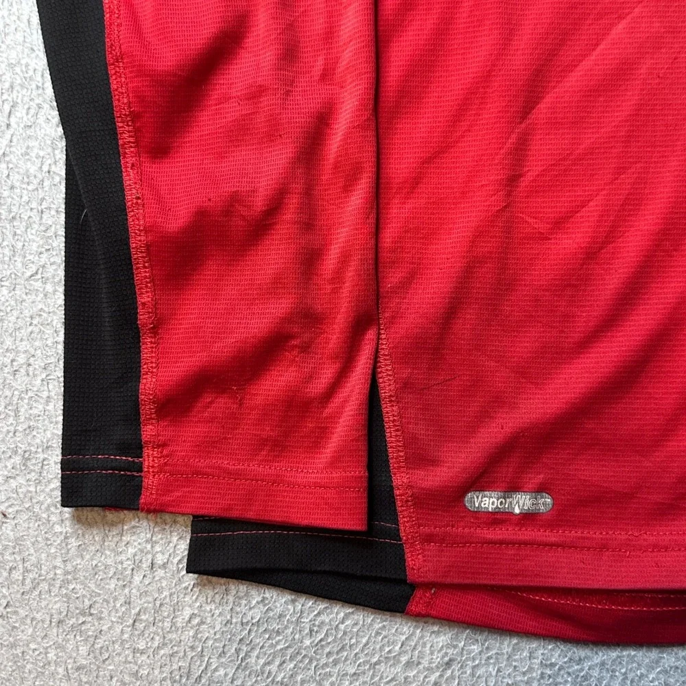 The North Face Pullover Mens LG Red VaporWick Quarter Zip Performance Hiking Top